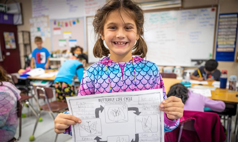 Kenrose Elementary students learn about butterflies